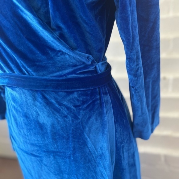 NWT Blue Velour Fit and Flare dress - Picture 11 of 11